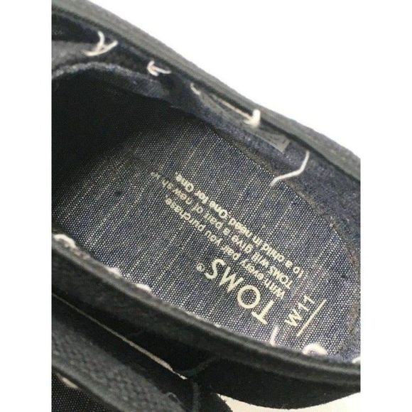 TOMS Black  Canvas Desert Wedge Lace-Up Ankle Booty Shoes Style 681114 US11 - Picture 8 of 10